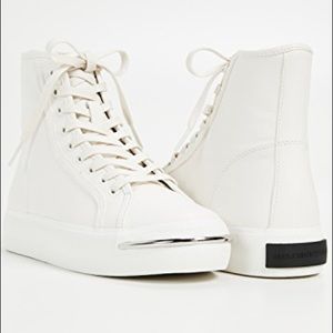 Alexander Wang Pia White Leather Sneakers